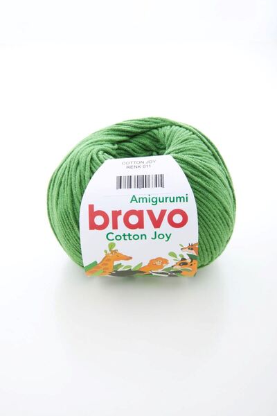 Bravo Cotton Joy - Fir de tricotat Amigurumi verde 11, 50gr 165m