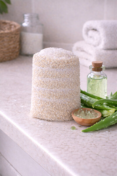 Lavandula Aloe vera içeren kendinden sabunlu doğal kabak lif - Peeling+Nemlen...