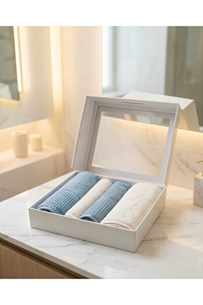 Bella Home طقم مناشف حمام نورباك 4 قطع (2 قطعة 50×90) (2 قطعة 90×150)