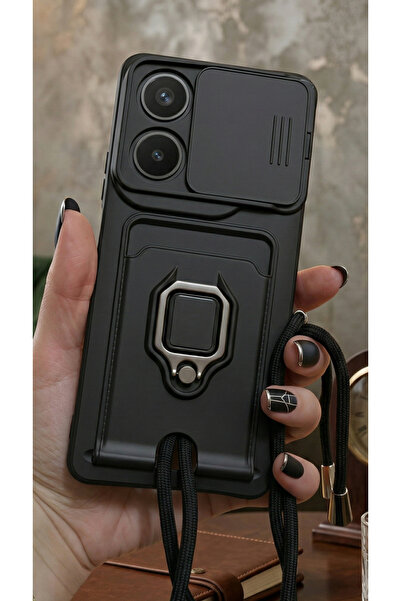 TechTrove Tecno Spark 20 Pro İçin Uyumlu Boyun Askılı Yüzüklü Stand Olabilen ...