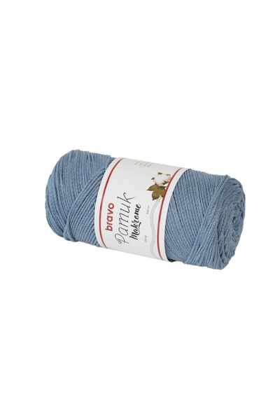 Bravo bumbac macrameu 204 Aerial Blue Knitting Yarn 250gr 240mt bumbac A fiul...