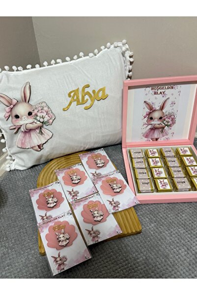 Gökçem hediyelik 4lü hastane seti 1 kapı süsü + 20 li kartı jelatinli magnet ...