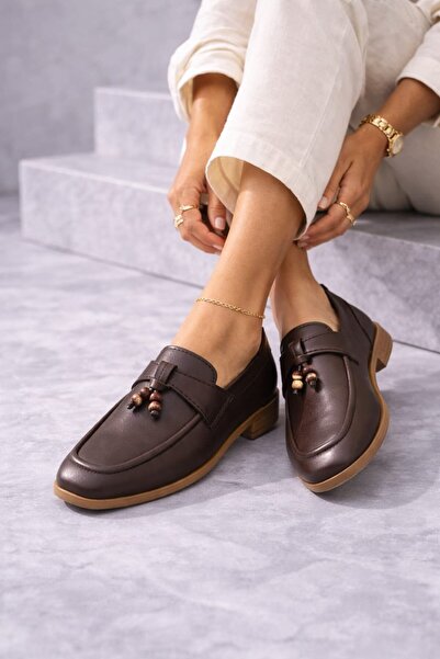 Slipcat Women's Tassel Detailed Loafers Moccasin Comfortable Daily Shoes Ball...