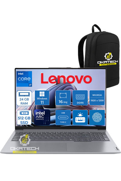 LENOVO THİNKBOOK 16 G6 IRL INTEL CORE I7-13700H 24GB 512 GB SSD 16" WUXGA IPS...