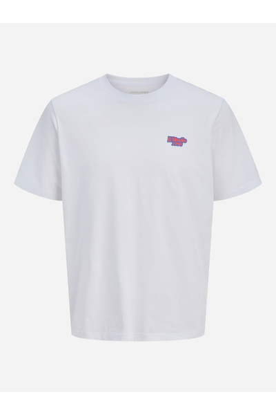 Jack & Jones White Crew Neck Cotton T-Shirt