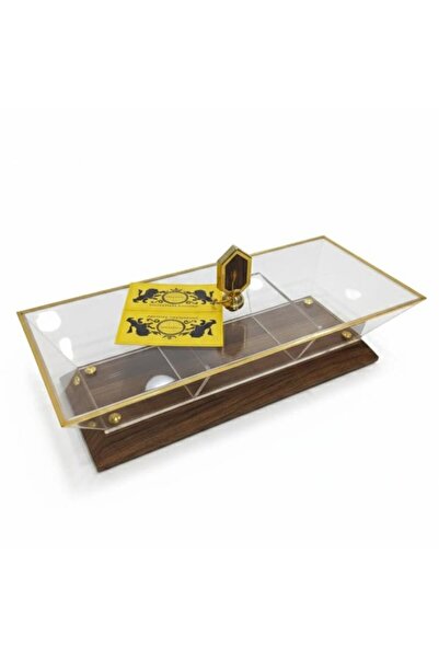 Mayflower Trio Crystal Candy Organizer with Wooden Base – 38×16×10 cm