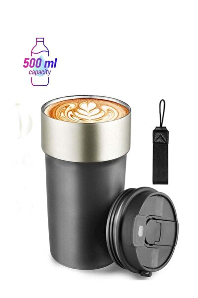 Arabest كوب قهوة للسفر سعة 500 مل مع غطاء وماصة، ترمس معزول مانع للتسرب بغطاء...