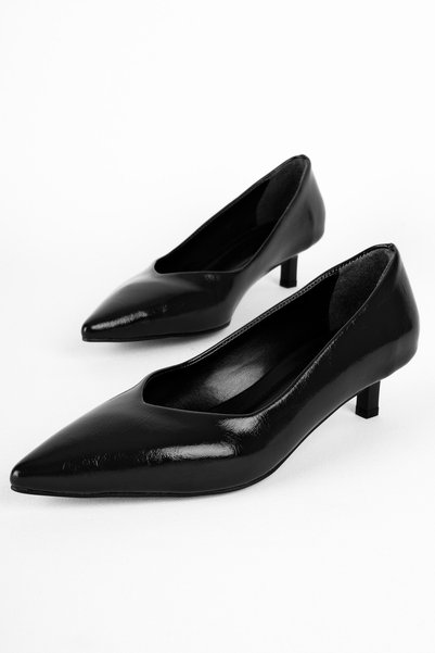 MY DERİ Mongy Women's Pointed Toe Classic Heeled Shoes 4398