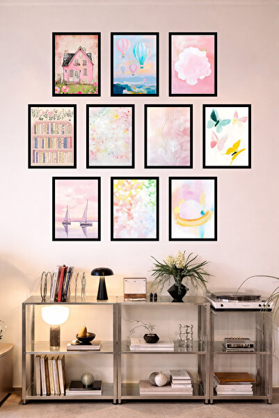 UNT 10-Frame Look Kitchen |   Modern |   Retro Wall Poster Painting Set – 15X...