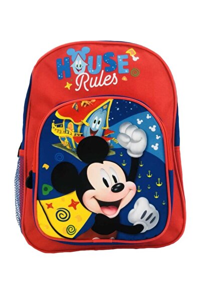 Mickey Mouse Rucsac din poliester , reguli de casă, multicolor, 32 x 28 x 10 cm