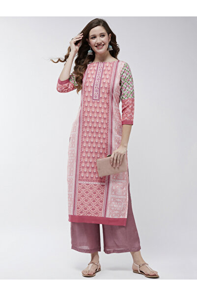 Pannkh By Styli Pink Jaipur Haat Placement Print Kurta