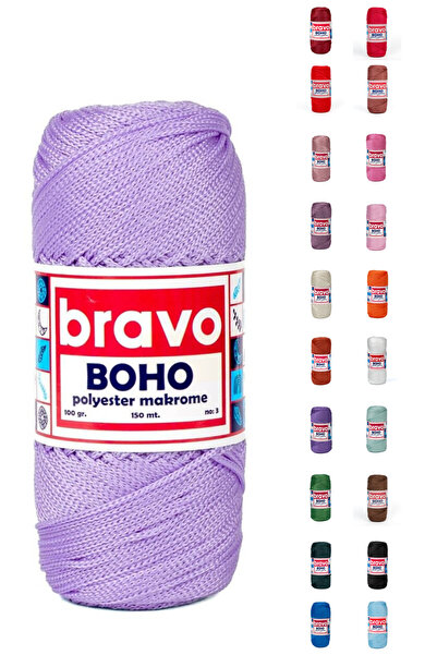 Bravo poliester Nr.:3 -130 Lila poliester macrameu Ață 1 mm-100 gr Supla Ață ...