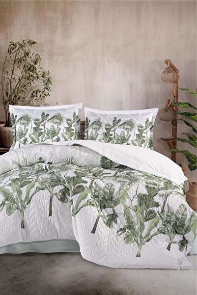 Clasy 100% Cotton Double Bedspread Set Versailles Sage