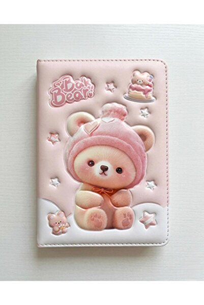 TOY LAND Cartoon Teddy Bear Notebook with Embossed Design – Soft PU Cover Kid...