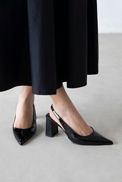 STRASWANS Vera ženske lakirane kožne cipele Cipele sa štiklom crne