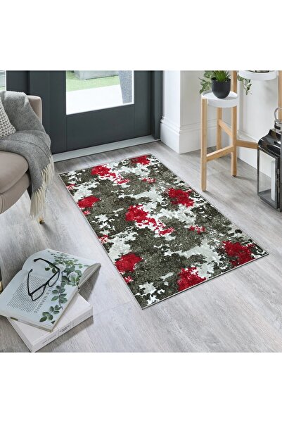 OEM Covor Antiderapant April Premium, Maro cu Rosu, 80 x 150 cm