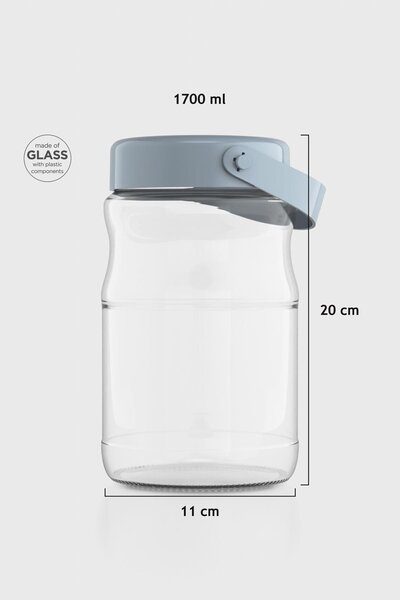 Renga برطمان زجاجي ماكرو 1700 مل بغطاء تركواز 131074