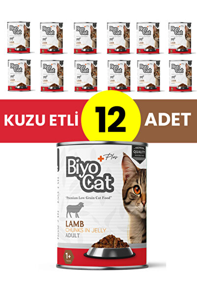 Kuzu Etli Yetişkin Kedi Konserve Yaş Mama 400gr X 12 ADET