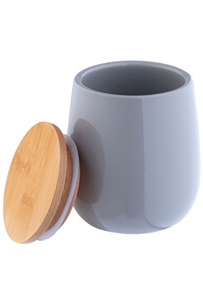 KADAX Cutie organizator pentru dischete de bumbac , ceramică gri