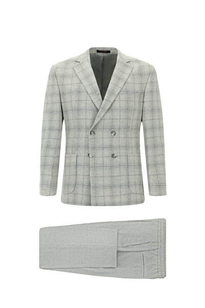 Abdullah Kiğılı 6 Drop Regular Fit Standard Cut Wool Piece Plaid Combination ...