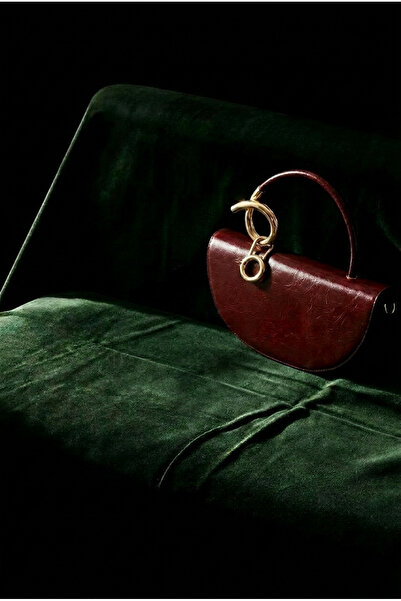 DeRosa Mooff Gold Hand and Shoulder Bag with Detailed Handle Bag