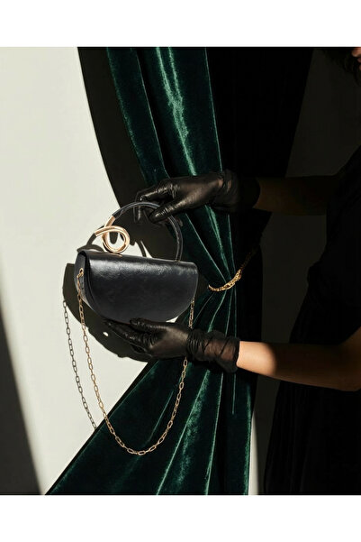 DeRosa Mooff Gold Hand and Shoulder Bag with Detailed Handle Bag