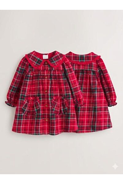 Next Baby Cotton Plaid Patterned Dress