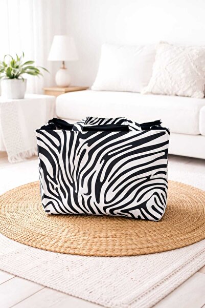 diclecollection Patterned Bez Bag Lined ,Inside C Pocketed Duck Fabric,Handma...