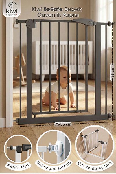 Kiwi Be Safe Bebek Güvenlik Kapısı 75-85 cm Aralığı için Uygun - Çocuk Emniye...