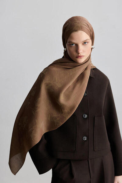 BE BLUE GÜL KURUSU MAGNOLIA MAT JAKARLI ŞAL