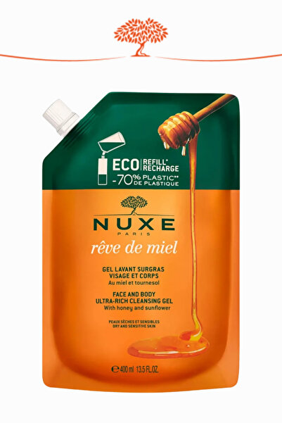 Nuxe جل غسول فائق الثراء للوجه والجسم 400 مل مع محتوى العسل