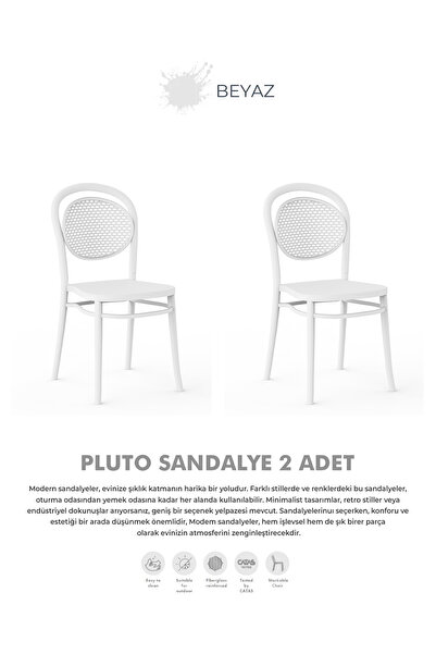 Daim Plastik PLUTO LÜX CAFE & RESTAURANT SANDALYESİ 2 Li Set