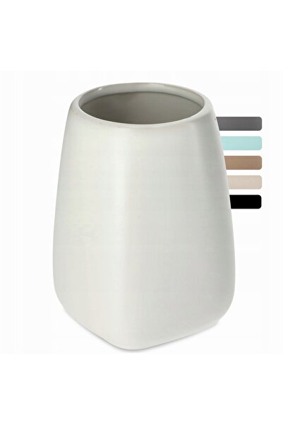 KADAX Toothbrush and Paste Cup Bathroom Container White Ceramic