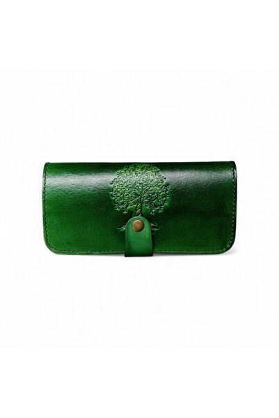 DORART LEATHER DERİ EL YAPIMI CÜZDAN - HAYAT AĞACI İŞLEMELİ
