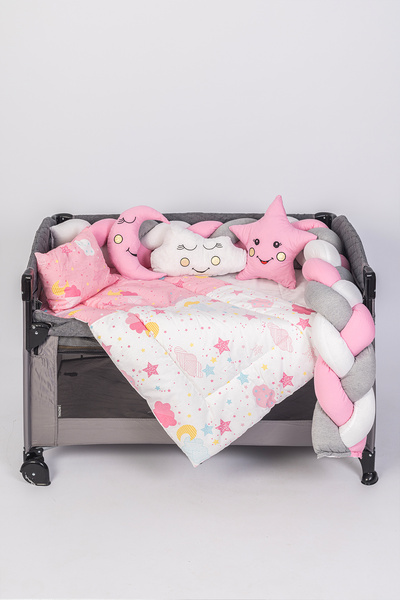 Jasmin Bebe Home Örgülü 7 Parça Lüks Uyku Seti (Tüm Beşik ve Oyun Parklarına ...