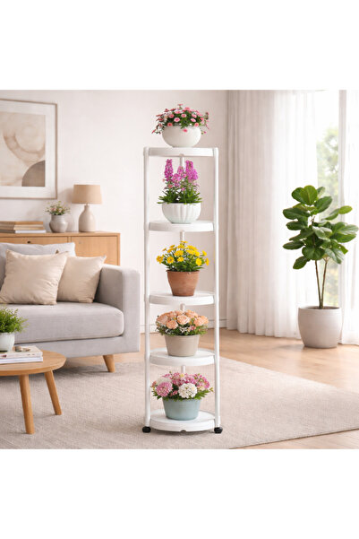 MODALITE Raft flori rotund, 4 niveluri, Design minimalist, Tavite colectare a...