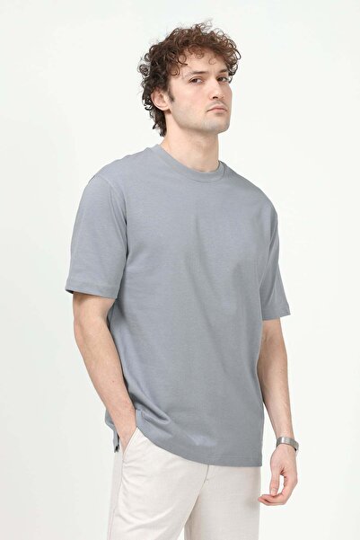 JB John Borners Bărbați guler rotund basic bumbac 100% tricou Gri deschis - 2...