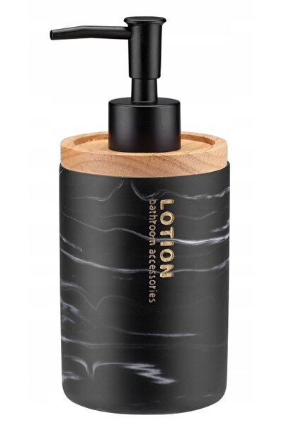 KADAX Dozator de săpun lichid și gel 250 ml, imitație de marmură neagră