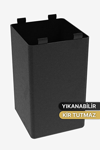 Bino Kirli Sepeti Çamaşır Sepeti Tela Kumaş Siyah Yedek Parça Organizer Düzen...