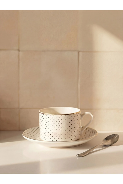 LC Waikiki LCW HOME Karışık Puantiye Desenli Porselen Çay Fincan Takımı 220 Ml