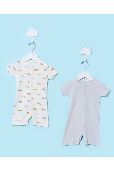 REDTAG طقم ملابس أطفال أولاد بأزرار أمامية متنوعة، عبوة من قطعتين