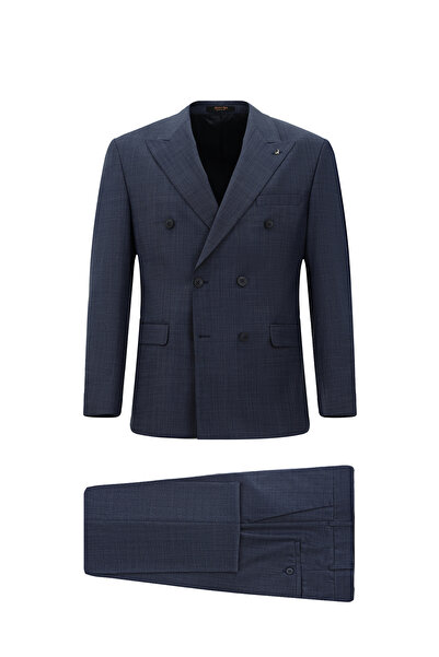 Abdullah Kiğılı 6 Drop Regular Fit Standard Cut Wool Double-Breasted Suit
