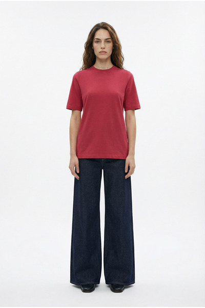 ALLDAY Bordeaux - okrugla kragna Modal T-shirt