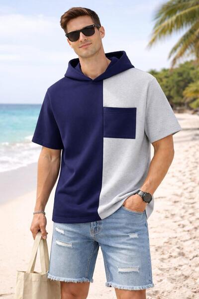 ALEXANDERGARDI KAPÜŞONLU KISA KOL SWEATSHIRT(UNX1527)