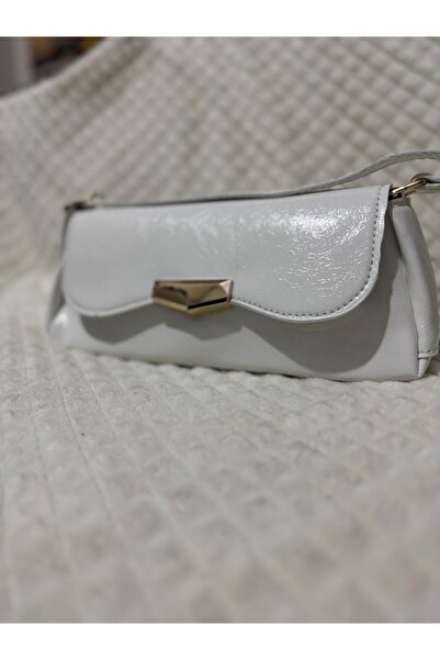 RİAÇANTA&TAKI Kadın Deri Baget Omuz Çantası - Şık Gold Tokalı Günlük & Gece E...