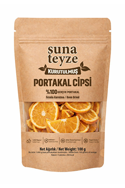 Suna Teyze Dried Orange Slices 100 g Oven Dried Natural Without Additives