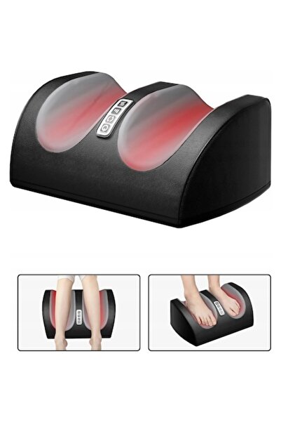 Shiatsu Aparat de masaj pentru picioare, 4 moduri, încălzire, negru/gri