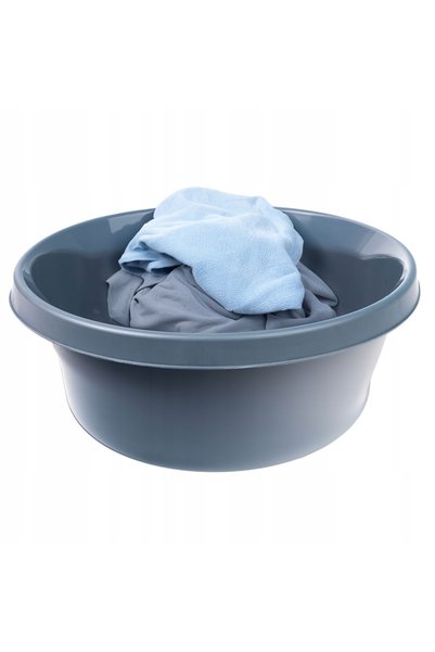 KADAX Lavoar de rufe 2L, recipient rotund din plastic, gri