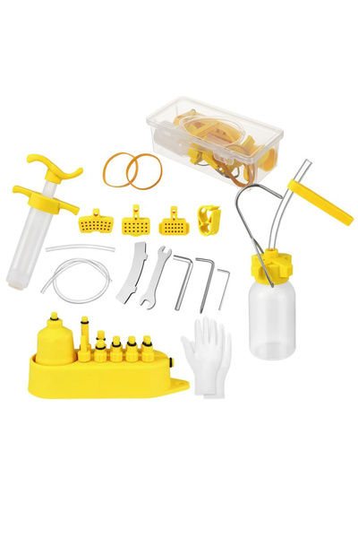 zola Bicycle hydraulic brake bleeding kit, 30 pieces, plastic/metal, storage ...