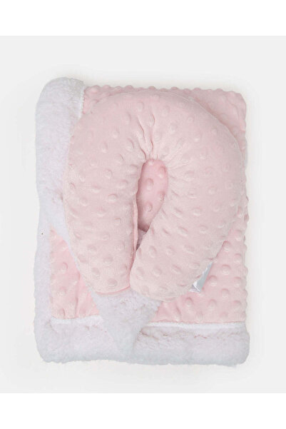 REDTAG طقم بطانية وردية ذو ملمس بارز بارزة (قطعتان)